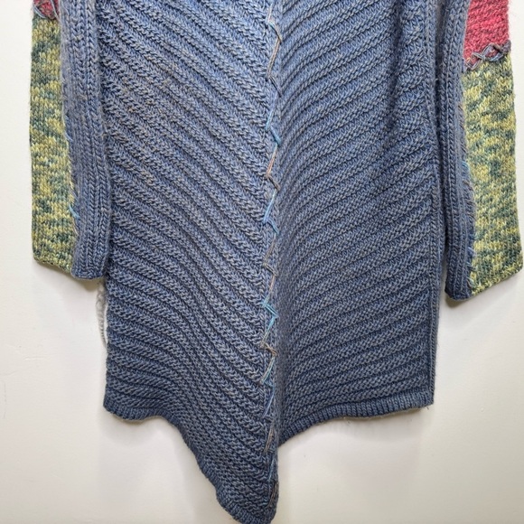 Save the Queen Chunky Knit Wool Mohair Blend Longline Cardigan Sweater Size XL - Picture 9 of 14